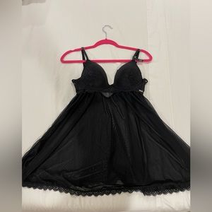 Sheer babydoll black top
